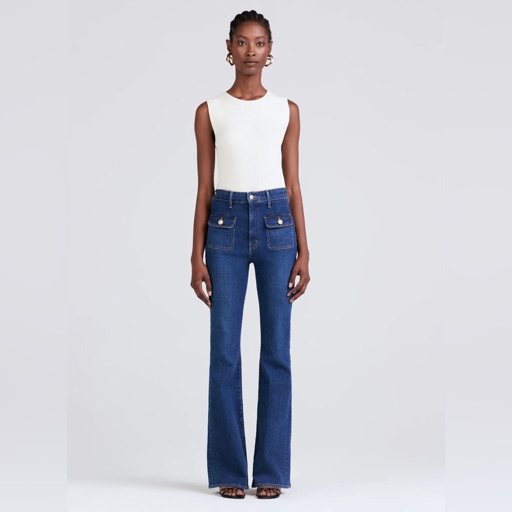 Derek Lam 10 Crosby Indigo Flare Jeans